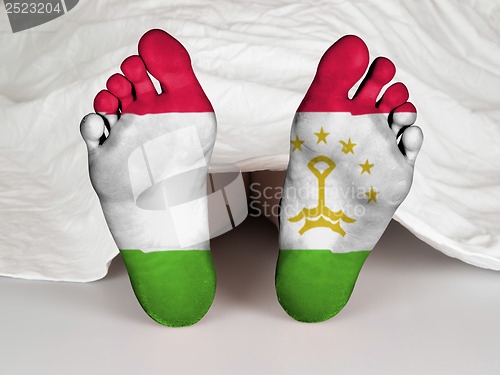 Image of Feet with flag