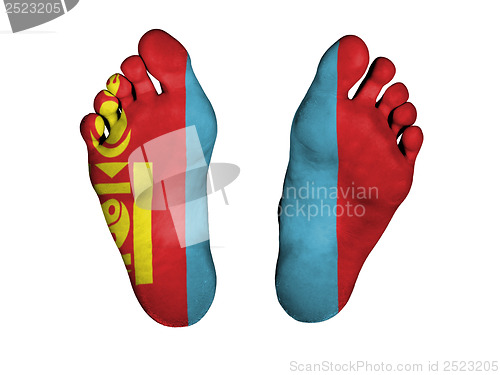 Image of Feet with flag