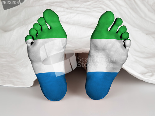 Image of Feet with flag
