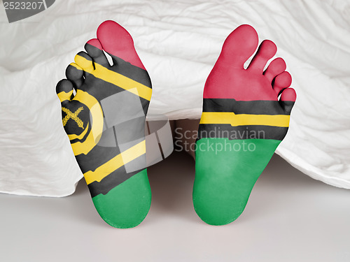 Image of Feet with flag