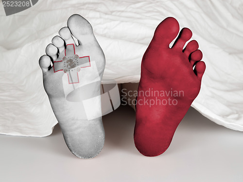 Image of Feet with flag