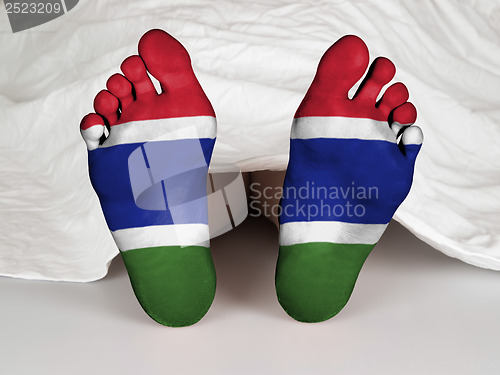 Image of Feet with flag