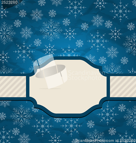 Image of Christmas elegant card with snowflakes