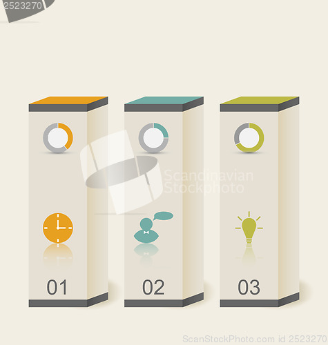 Image of Modern boxes in minimal style for design infographic template