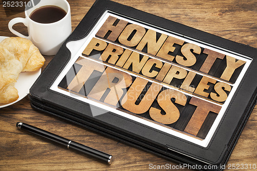 Image of honesty, principles and trust