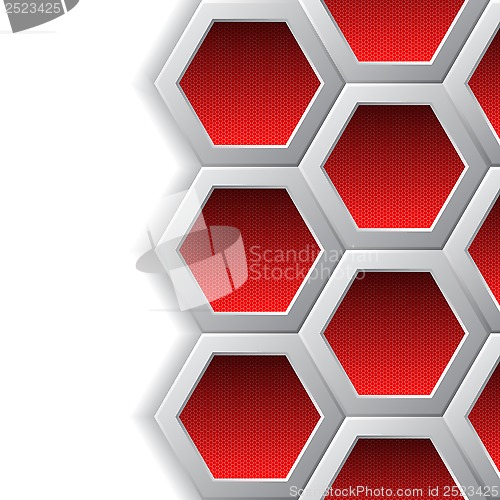 Image of Red hexagons brochure background