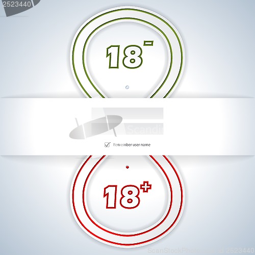 Image of Adult content login with user and password