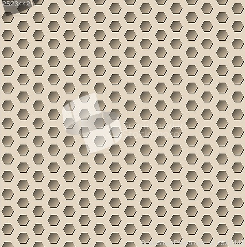 Image of Dark hexagon seamless pattern with 3d effect