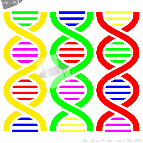 Image of DNA Symbols . Vector illustration.