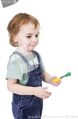 Image of girl with brush and green paint