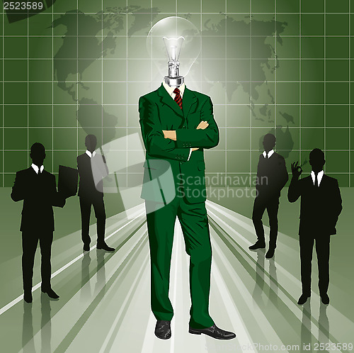 Image of Lamp Head Businessman In Suit