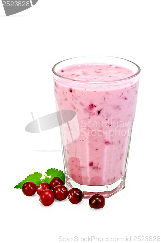 Image of Milk cocktail with cranberries