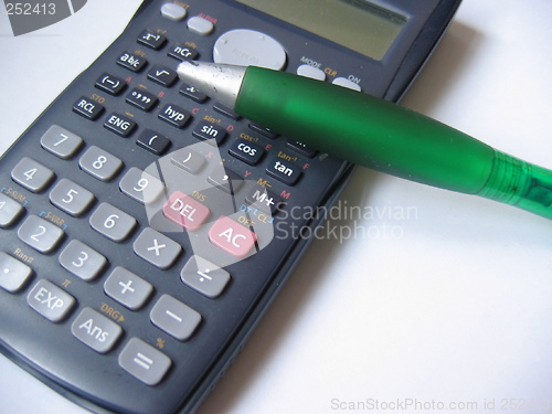 Image of Calculator and Pen