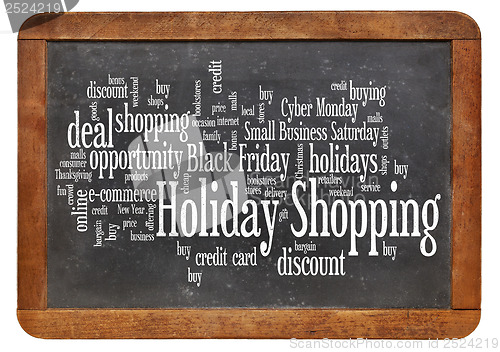 Image of holiday shopping word cloud 