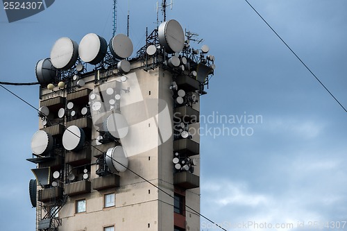 Image of Communications tower against sky