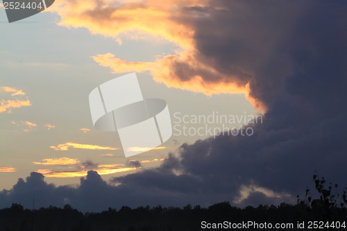 Image of Dark clouds in the evening sky
