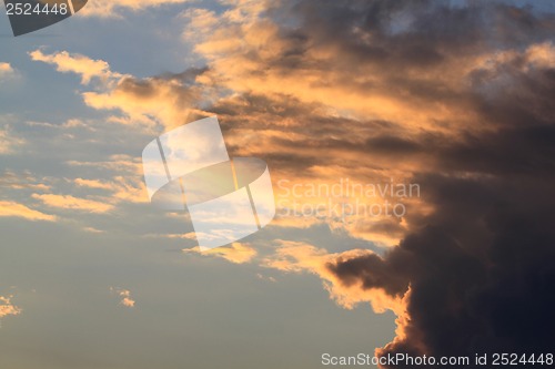 Image of Dark clouds in the evening sky