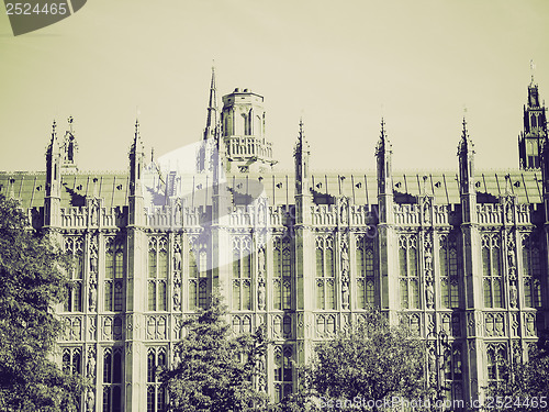 Image of Vintage sepia Houses of Parliament