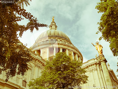 Image of Retro looking St Paul Cathedral, London