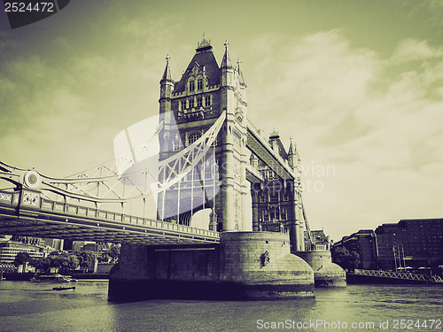 Image of Vintage sepia Tower Bridge, London