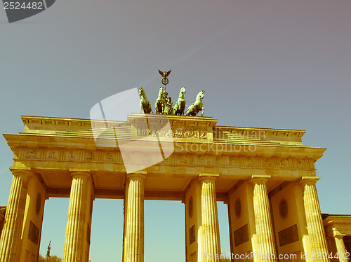 Image of Retro looking Brandenburger Tor, Berlin