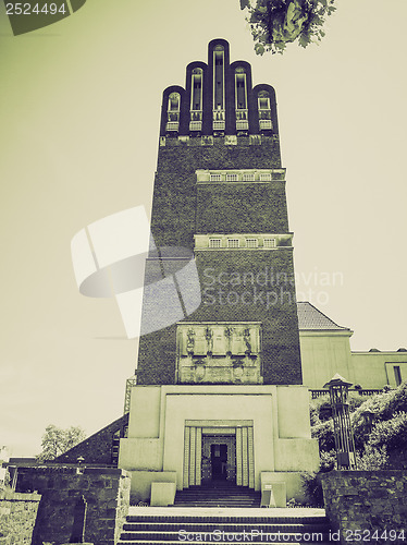 Image of Vintage sepia Wedding Tower in Darmstadt