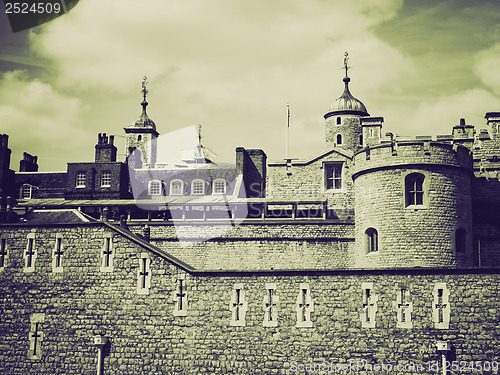Image of Vintage sepia Tower of London