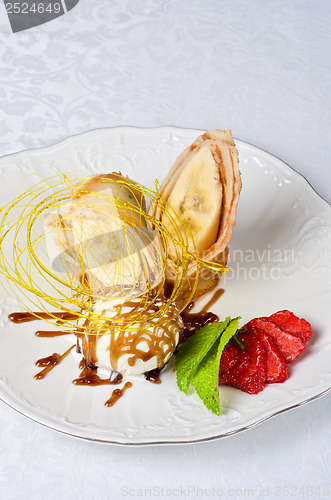 Image of tasty pancake dessert