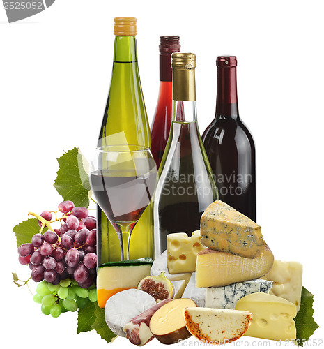 Image of Wine ,Grape And Cheese