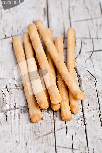 Image of bread sticks grissini with rosemary 