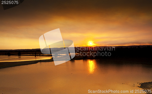 Image of Sunset over Lakes