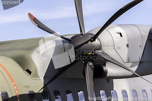 Image of Airplane propeller detail.