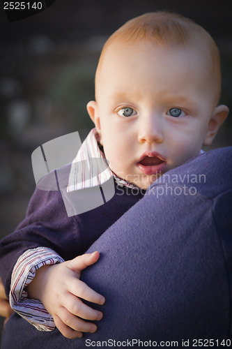 Image of Infant Boy Portrait Outdoors