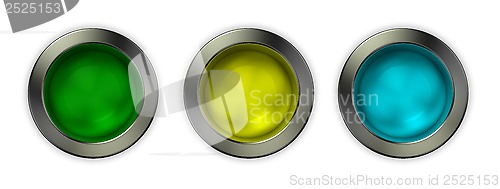 Image of Collection of glossy buttons. 
