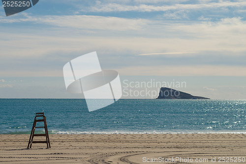 Image of Benidorm beach and island