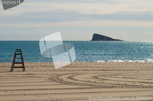 Image of Benidorm beach and island