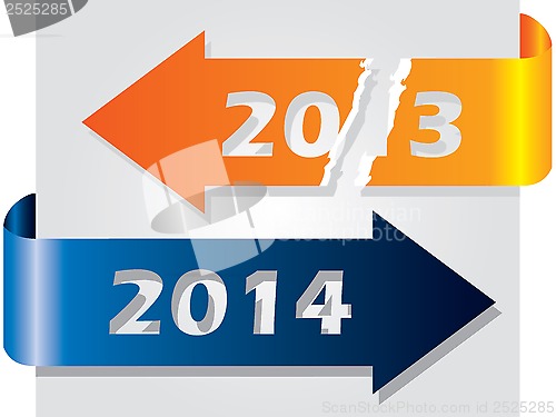 Image of Old year vs new year illustrated with arrows