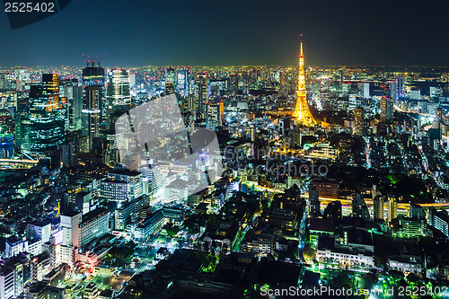 Image of Tokyo skyline at night