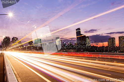 Image of Busy traffic in a modern city