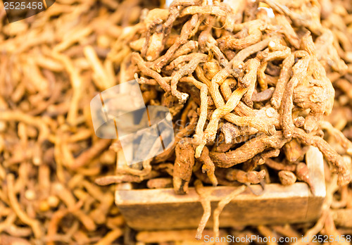 Image of Dried Ginseng in Korean food market