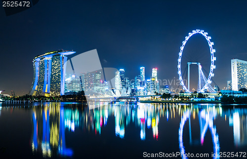 Image of Singapore city at night