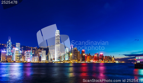 Image of Hong Kong skyline at night