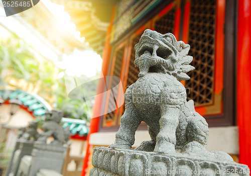 Image of Chinese lion statue