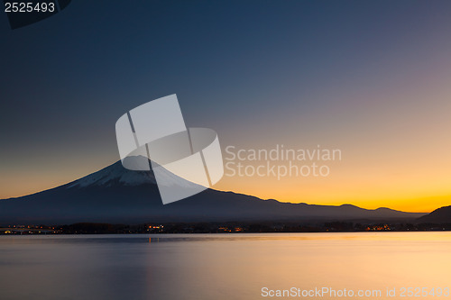 Image of Mt. Fuji during sunset