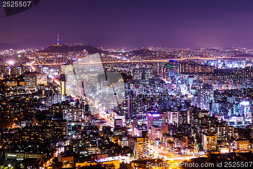 Image of Cityscape of seoul at night