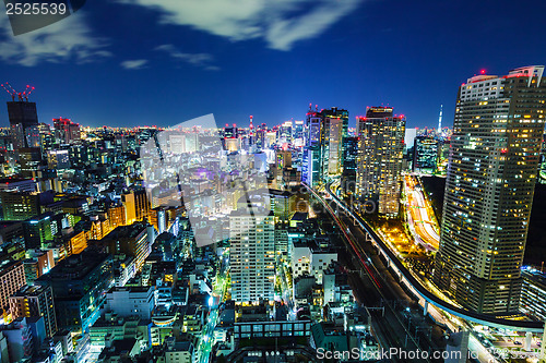 Image of Cityscape in Tokyo at night