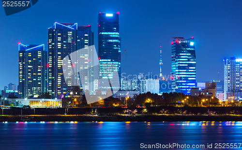 Image of Building in Seoul city at night