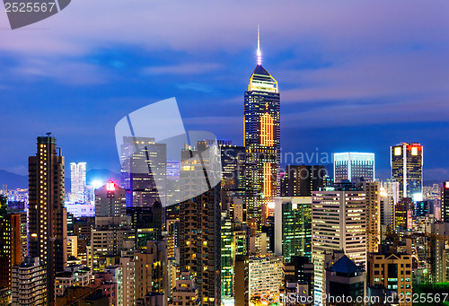 Image of Urban city in Hong Kong at night