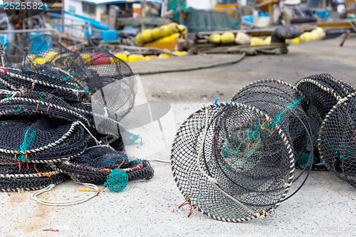 Image of Empty seafood net traps