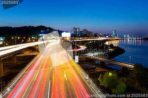 Image of Cityscape in Seoul at night